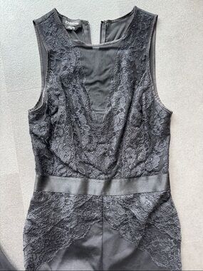 Size M bebe Black Lace body suit